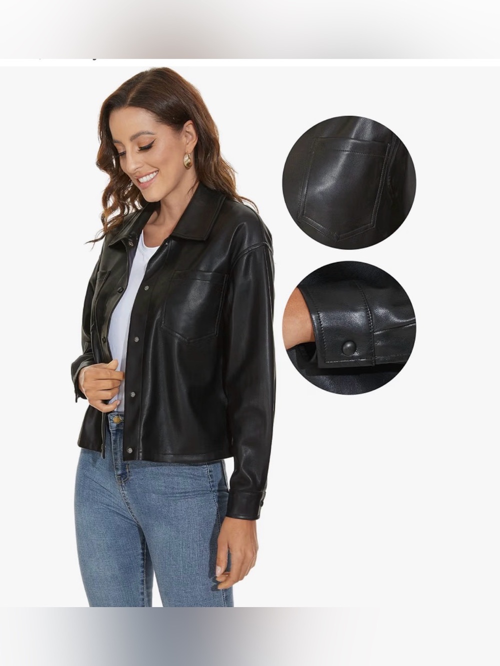Leather Shacket - Picture 2 of 13